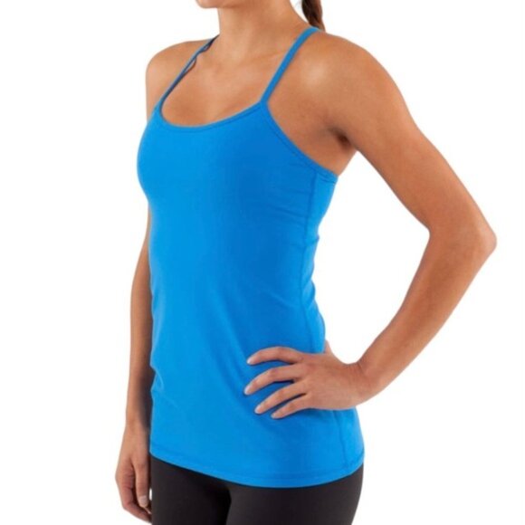 Lululemon Power Y Tank *Luon Light Beaming Blue size 8 - Picture 3 of 7
